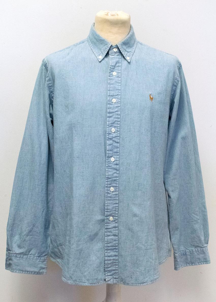 ralph lauren custom fit denim shirt