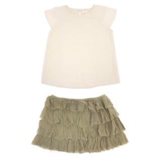 Swildens Girl's Top and Skirt Set