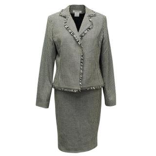 Georges Rech Dogtooth Patterned Skirt Suit 