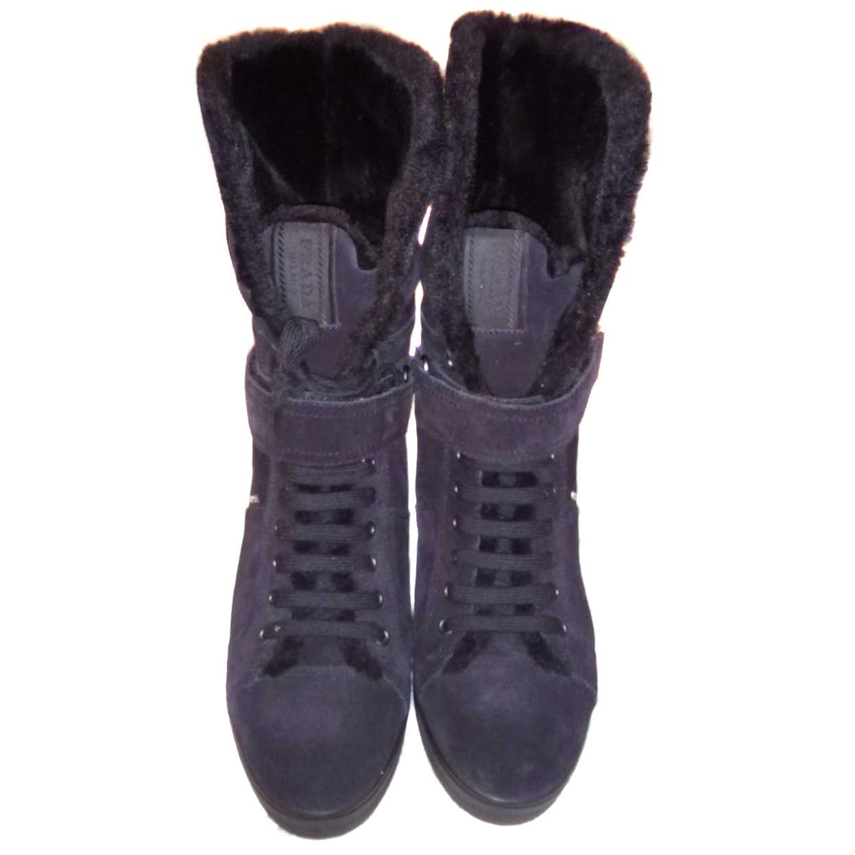 prada fur lined boots